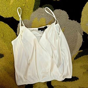 Cropped white tank top